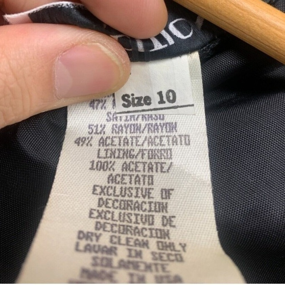 Renditions New York Vintage Satin Waist Slit Maxi Dress Womens Size S Black Gown - Picture 6 of 10
